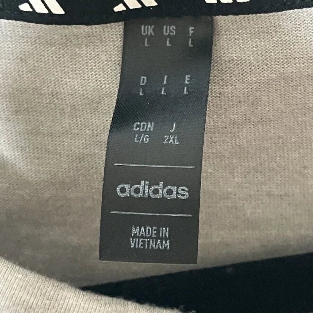 Adidas Men Gray Heathered Crew Neck Short Sleeve T Shirt Size‎ Large  Aeroready